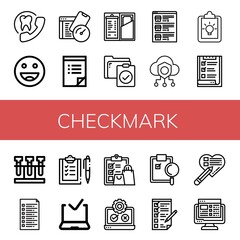 checkmark simple icons set