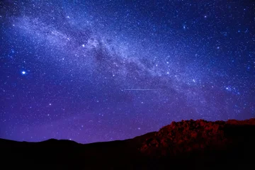 Tafelkleed Melkweg sterrenhemel in Mauna Kea Hawaii © Hideaki