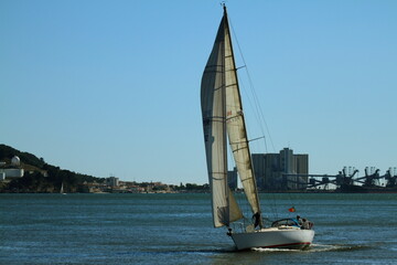 sailboat on the river