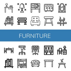 Set of furniture icons