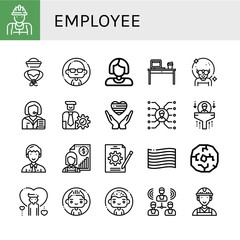 Set of employee icons