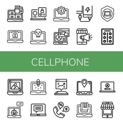Set of cellphone icons