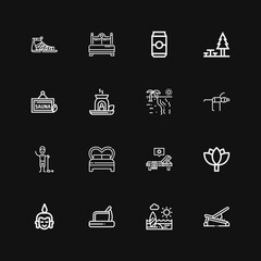 Editable 16 relax icons for web and mobile