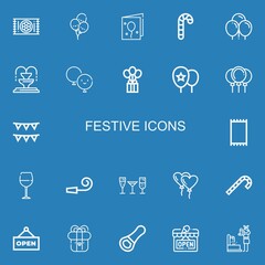 Editable 22 festive icons for web and mobile