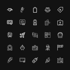 Editable 25 invitation icons for web and mobile