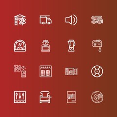 Editable 16 mixer icons for web and mobile