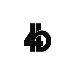 b4 letter original monogram logo design