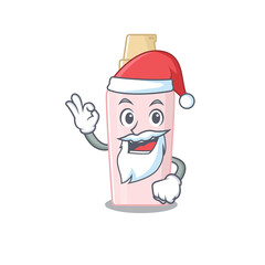 cartoon character of foundation Santa having cute ok finger