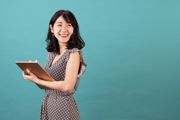 Beautiful asian woman fashionable happy isolated