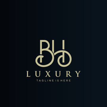 BH Luxury initial letter logo design