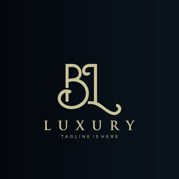 BL Luxury initial letter logo design
