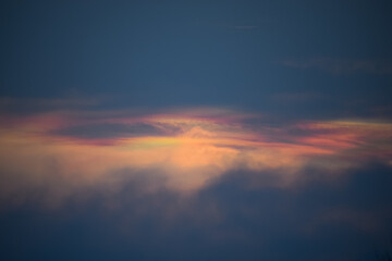 A phenomenon of iridescence seen in the sky