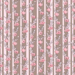 Abstract poppy seamless pattern for textile design. Floral seamless vector pattern. Graphic modern pattern. Vector illustration background. Vector design print template. Seamless vector texture