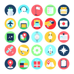 
Global Logistics Colored Vector Icons 5
