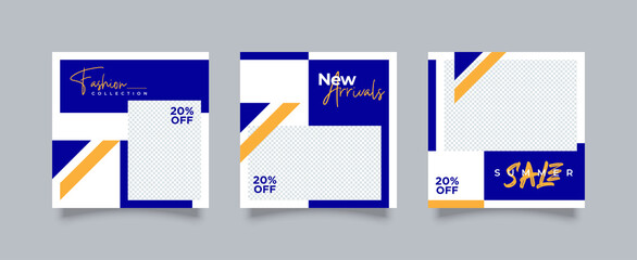 Trendy fashion social media post template 