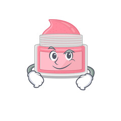 A cute caricature picture of body srub having confident gesture