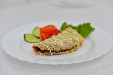 food, meal, plate, cheese, sandwich, dinner, breakfast, fried, lunch, tomato, bread, salad, meat, white, dish, pancake, snack, vegetable, grilled, toast, delicious, potato, fresh, baked, cuisine