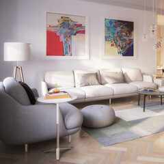 Contemporary Furniture & Decor (focuesd) - 3d Visualization