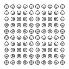 sunshine emoticon icons line vector 