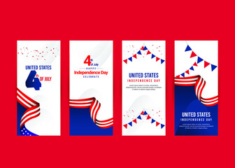 United States independence day vector template.