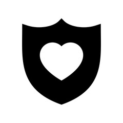 Vector Heart Protection or Shield Illustration