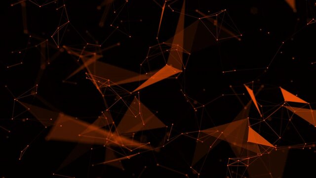 4k 3d abstract Digital background with graph made of dot particles.Quantum finance,Finance graph with details.abstract neon geometrical lines with moving triangles and connection dots. 