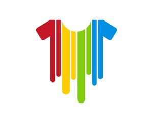 T shirt with rainbow colors