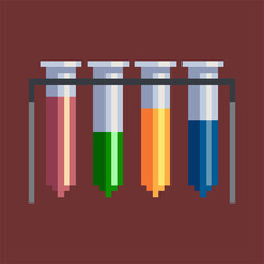 Test Liquid Laboratory Vector Pixel Art Graphic Resource 