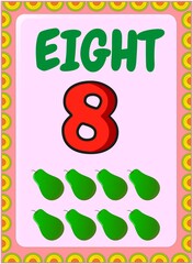 Preschool toddler math with pear design