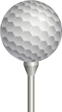 Vector golf ball icon. Realistic illustration of golf ball for web design, logo, icon, app, UI. Isolated on white.