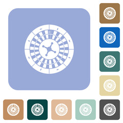 Roulette wheel rounded square flat icons