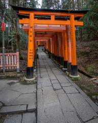 Fototapeta na wymiar Fushimi Inari Shrine. Kyoto, Japan.