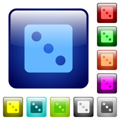 Dice three color square buttons