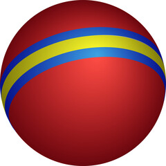 Baby rubber ball In a realistic style. Flat illustration of baby rubber ball vector icon for web, logo, icon, app, UI.