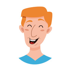 Male emoji cartoon character.