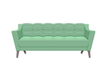 Sofa and couches colorful cartoon illustration