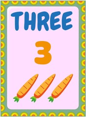 Preschool and toddler math with carrot design