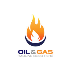 Oil and gas logo design template