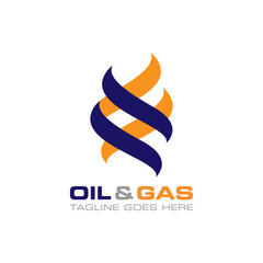 Oil and gas logo design template