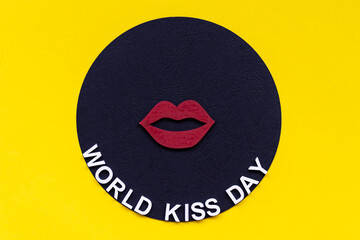 World kiss day or international kissing day. 6th July
