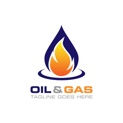 Oil and gas logo design template