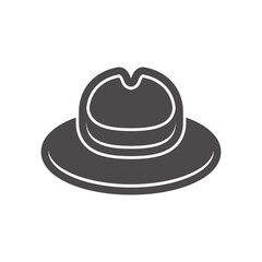 Scout hat icon in flat style.Vector illustration.