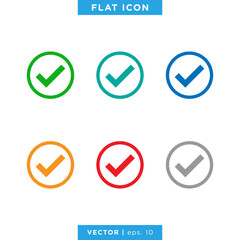 Check mark Icon Vector Logo Template