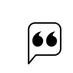 quote mark icon vector design template