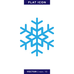 Snowflake, Ice Icon Vector Logo Design Template.