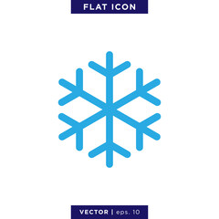 Snowflake, Ice Icon Vector Logo Design Template.