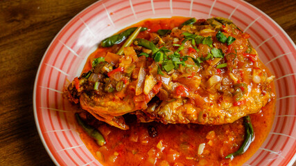 Thai Malay sweet, sour and spicy fish.