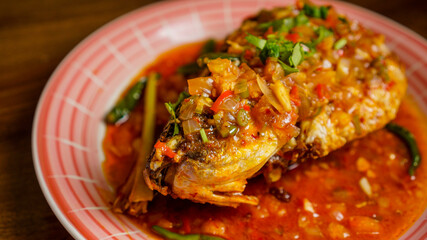 Thai Malay sweet, sour and spicy fish.