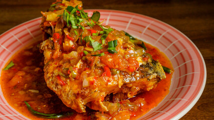 Thai Malay sweet, sour and spicy fish.