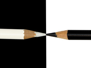 Contrast, black and white, pencils
